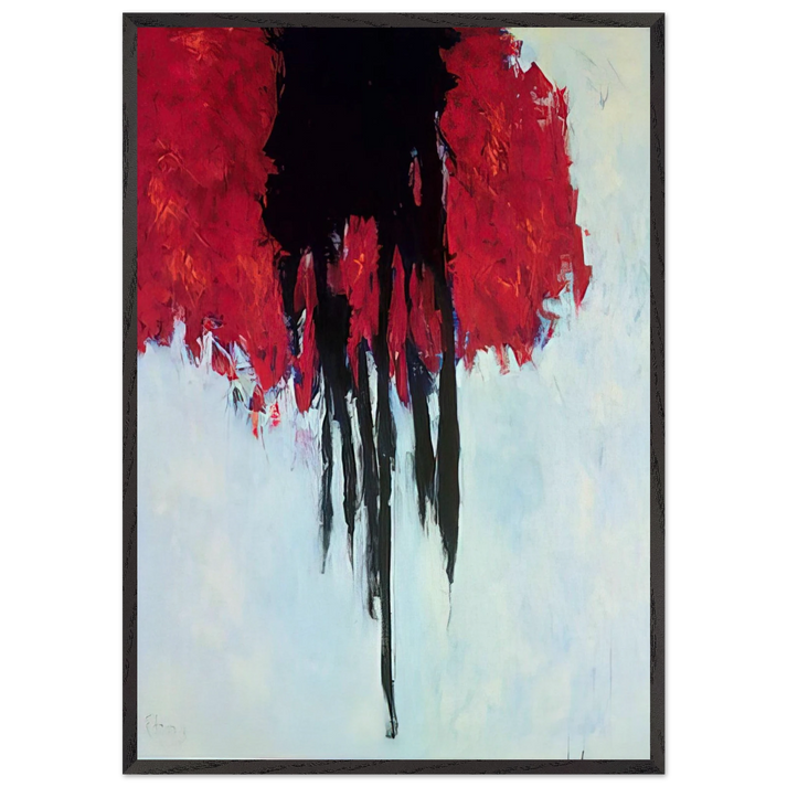 Adam - 1961 - Theodoros Stamos 70x100 cm / 28x40 inches Framed Art Print – Black Wooden Frame