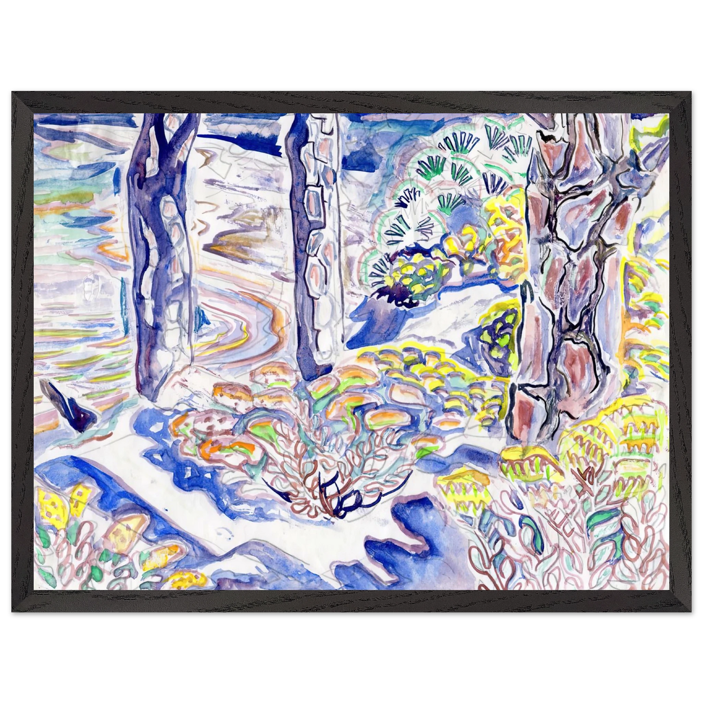 Walter Inglis Anderson - Walter Anderson Wall art - 50x70 cm / 20x28 Inches - Premium Wooden Framed Poster With Fine Art Paper - Wood frame