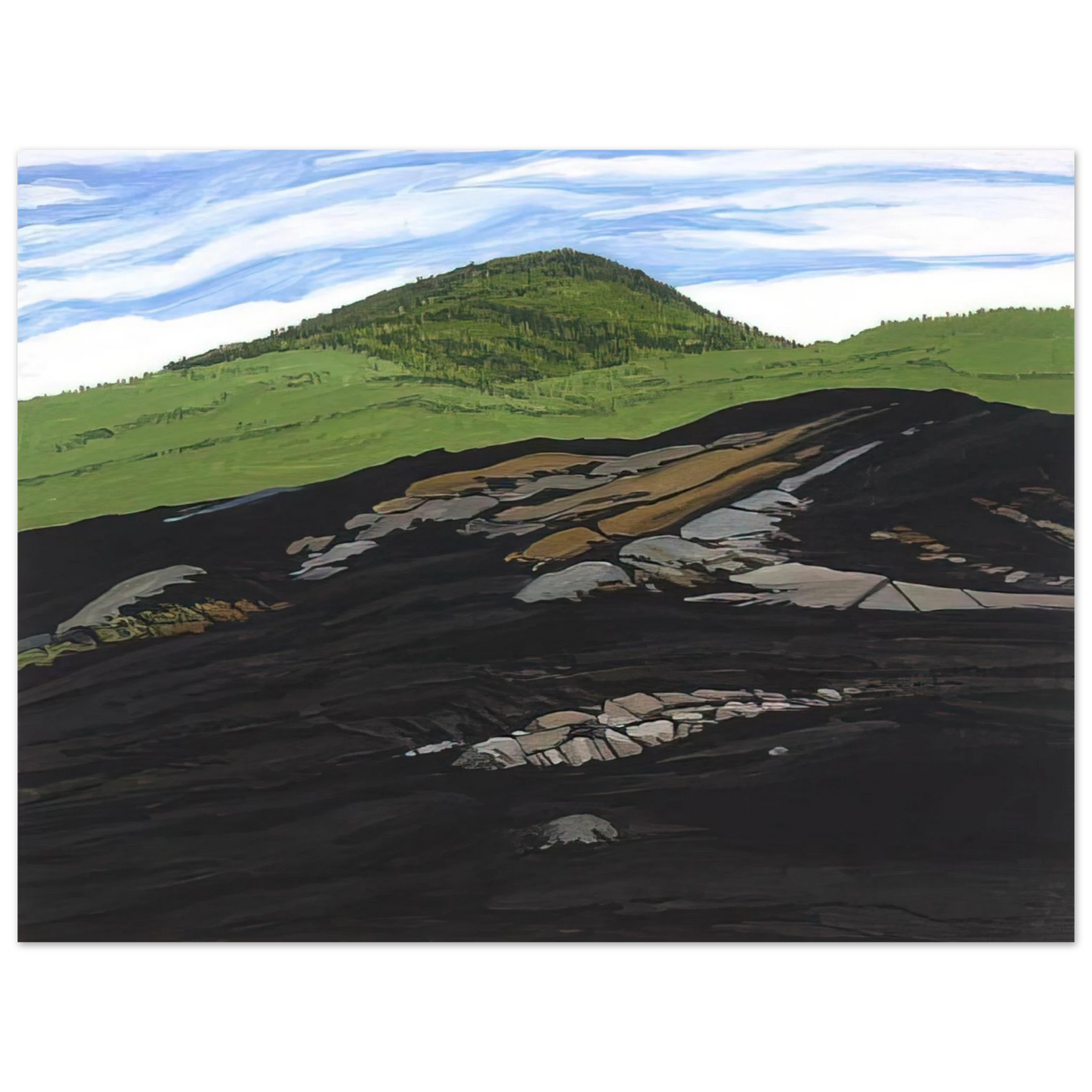 Neil Welliver - Blueberry Burn Morey's Hill - 1997 Fine Art Poster - Default Title