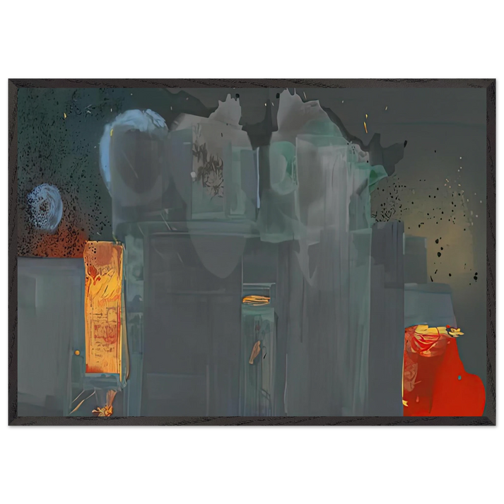 Janus 1990- - Helen Frankenthaler 70x100 cm / 28x40 inches Framed Art Print – Black Wooden Frame