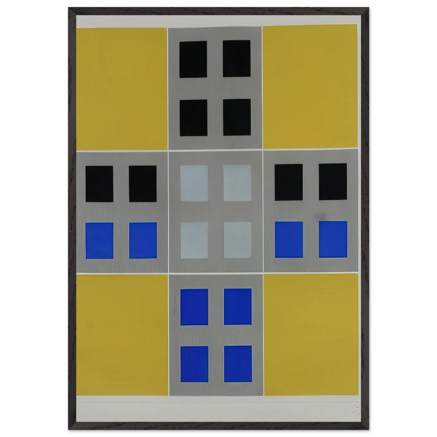 Untitled N24 - Jesus Rafael Soto 70x100 cm / 28x40 inches Framed Art Print – Black Wooden Frame