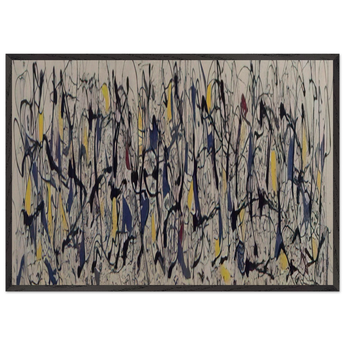 SUMMERTIME NUMBER 9A 1948 - Jackson Pollock 70x100 cm / 28x40 inches Framed Art Print – Black Wooden Frame