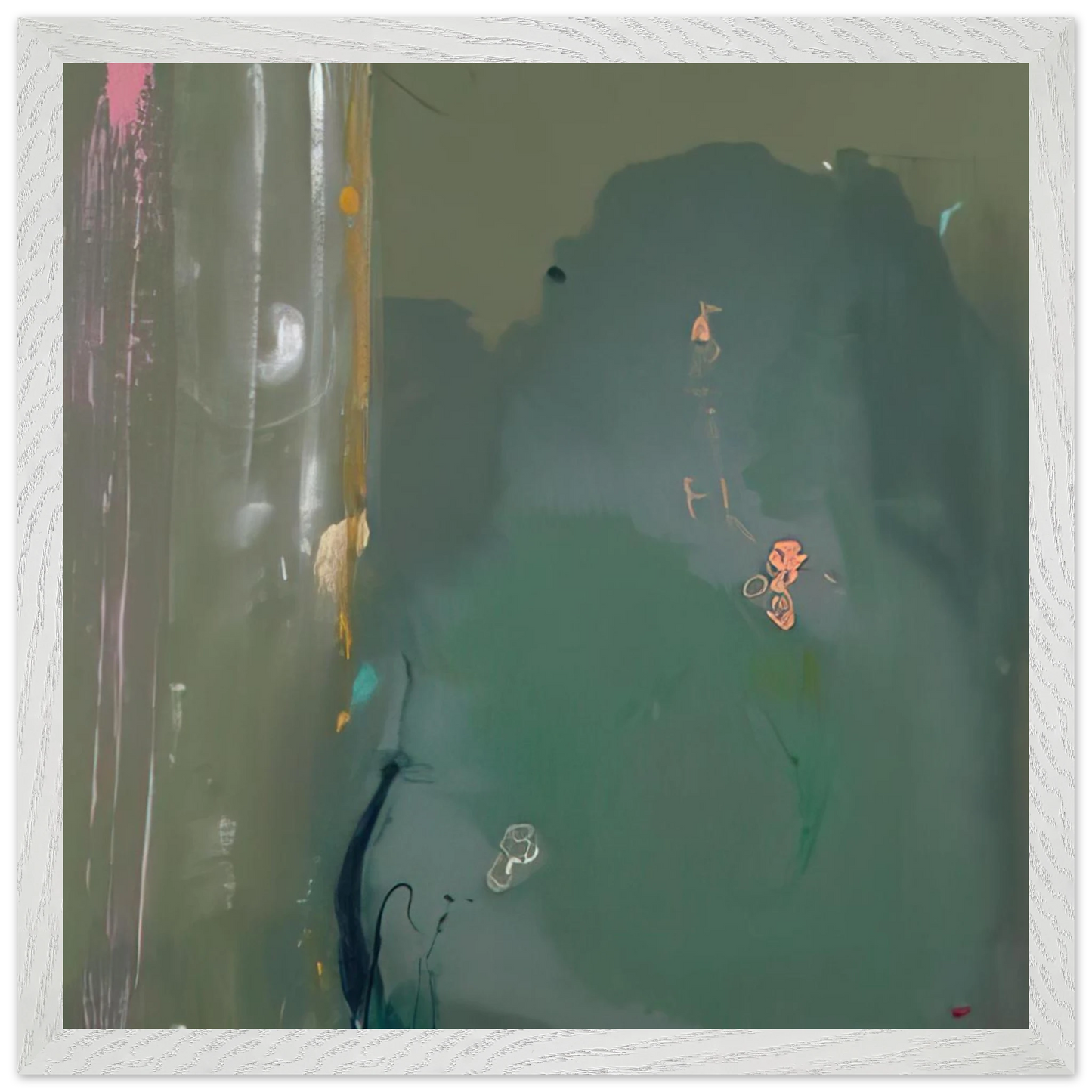 Helen Frankenthaler - Côte d Argent - 1980 Wall art - 30x45 cm / 12x18 inches - Premium Wooden Framed Poster With Fine Art Paper - White frame