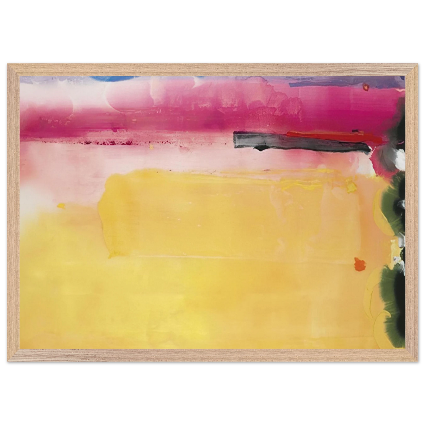 Helen Frankenthaler - Black-Eyed Susan - 1988 Wall art - 13x18 cm / 5x7 inches - Premium Wooden Framed Poster With Fine Art Paper - Wood frame