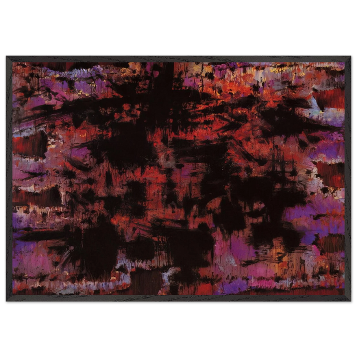 Pour la mere dun condamne a mort - 1975 - Alfred Manessier 70x100 cm / 28x40 inches Framed Art Print – Black Wooden Frame