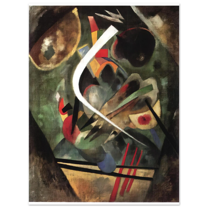 Wassily Kandinsky - WHITE STROKE 1920 75x100 cm / 30x40inches Fine Art Poster