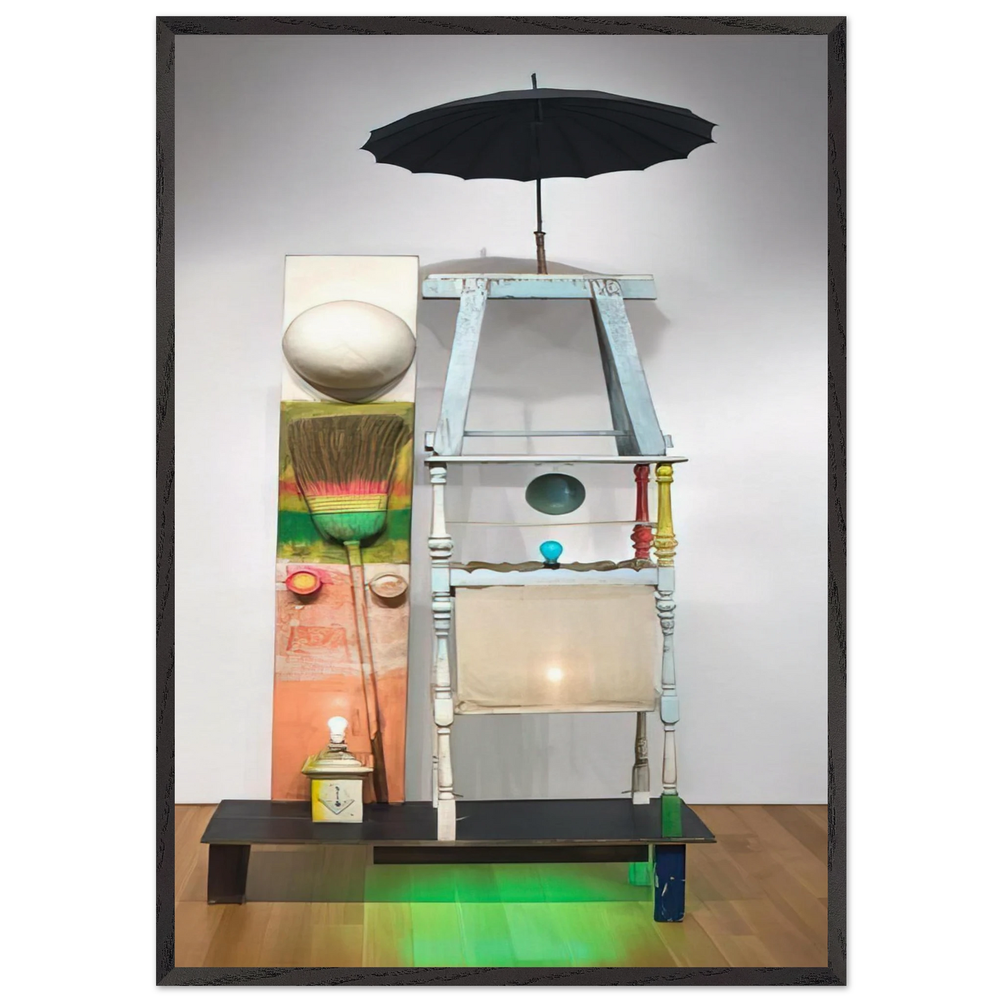 THE TOWER 1957 - Robert Rauschenberg Framed Art Print – Black Wooden Frame - Default Title - -Framed Art Print