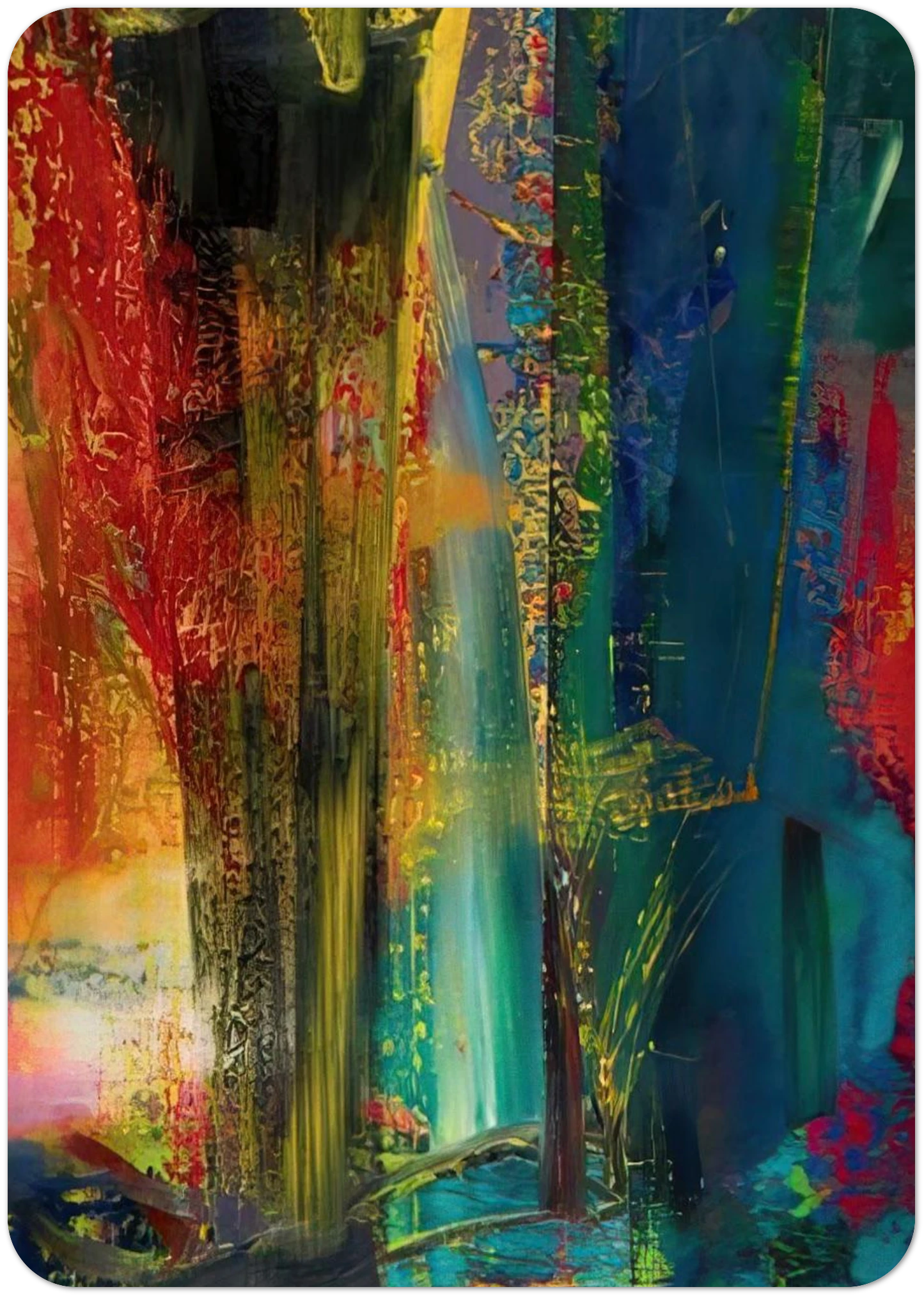 ABSTRACT PAINTING 599 1986 By Gerhard Richter Pack of 10 Post Cards | Gerhard Richter Post Cards | A6 (10.5 x 14.8 cm) - 4.1 x 5.8 inches