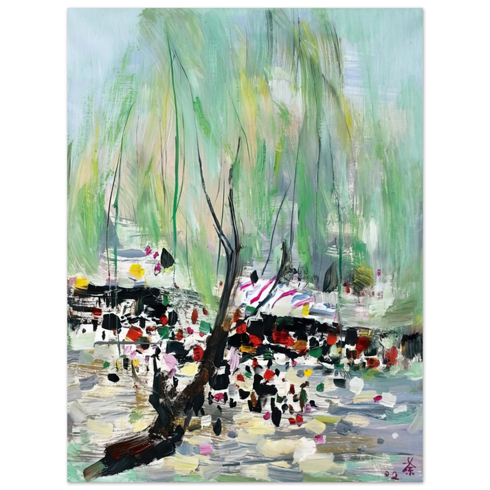 Wu Guanzhong - Love in Fangzhuang - 2002 75x100 cm / 30x40inches Fine Art Poster