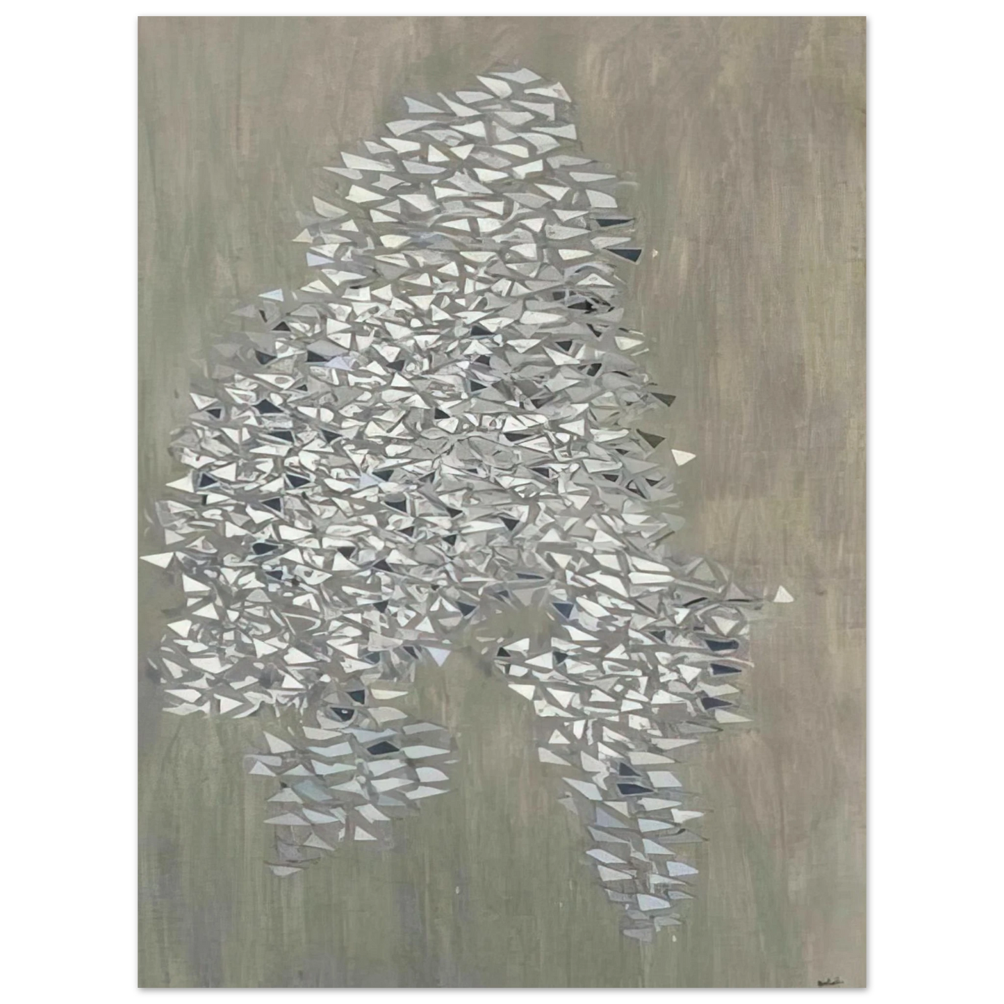 Robert Goodnough - Vertical Gray - 1985 Fine Art Poster - Default Title