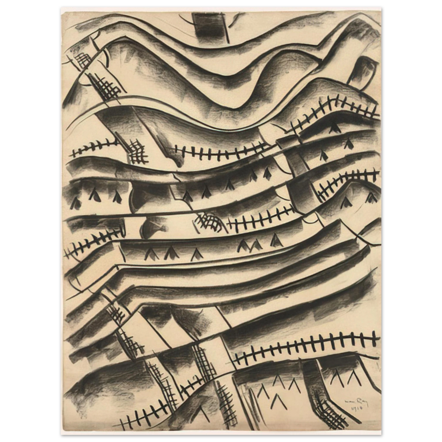 Man Ray - RIDGEFIELD LANDSCAPE Fine Art Poster - Default Title