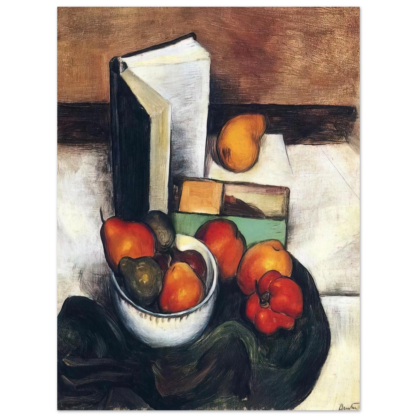 Thomas Hart Benton - STILL LIFE WITH FRUIT AND VEGETABLES Fine Art Poster - Default Title