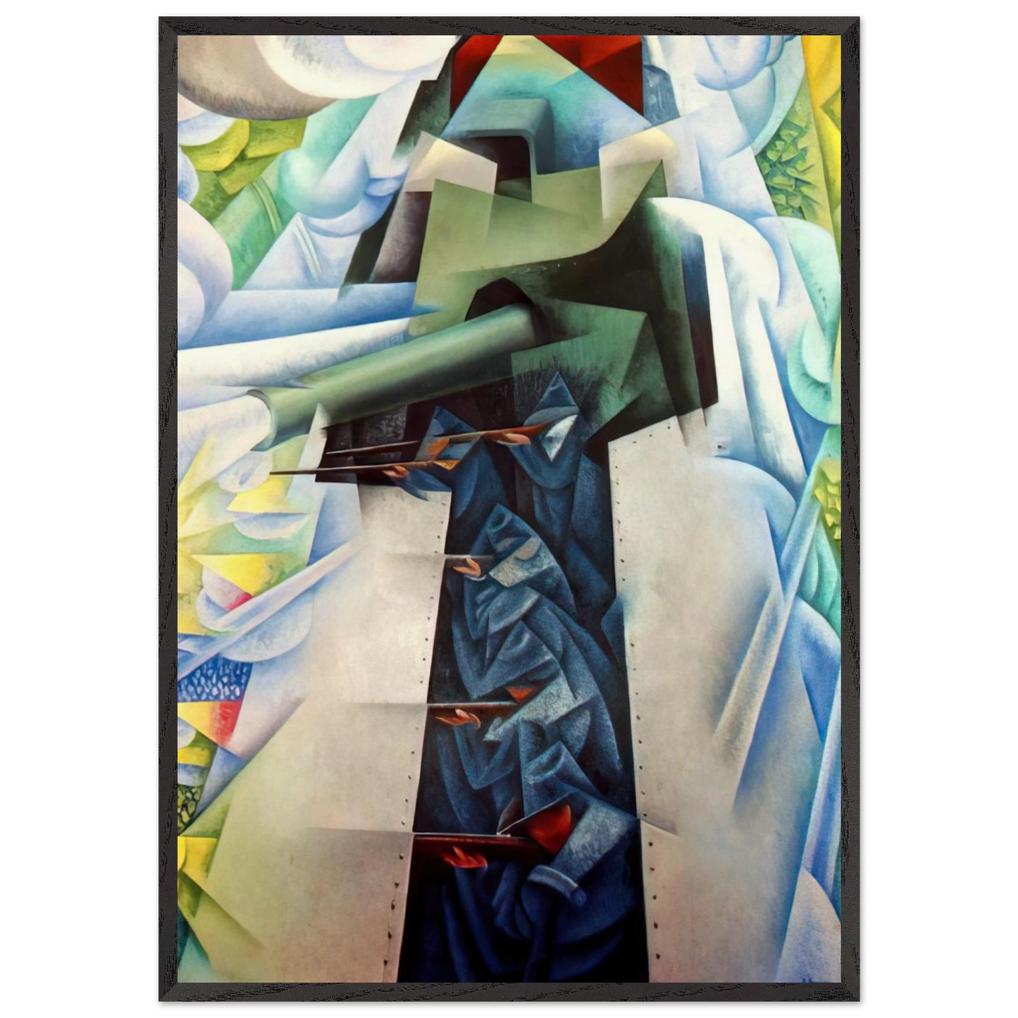 ARMTRAIN - Carlo Carra 70x100 cm / 28x40 inches Framed Art Print – Black Wooden Frame