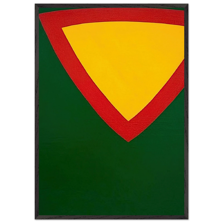 Purple Triangle - Al Held 70x100 cm / 28x40 inches Framed Art Print – Black Wooden Frame