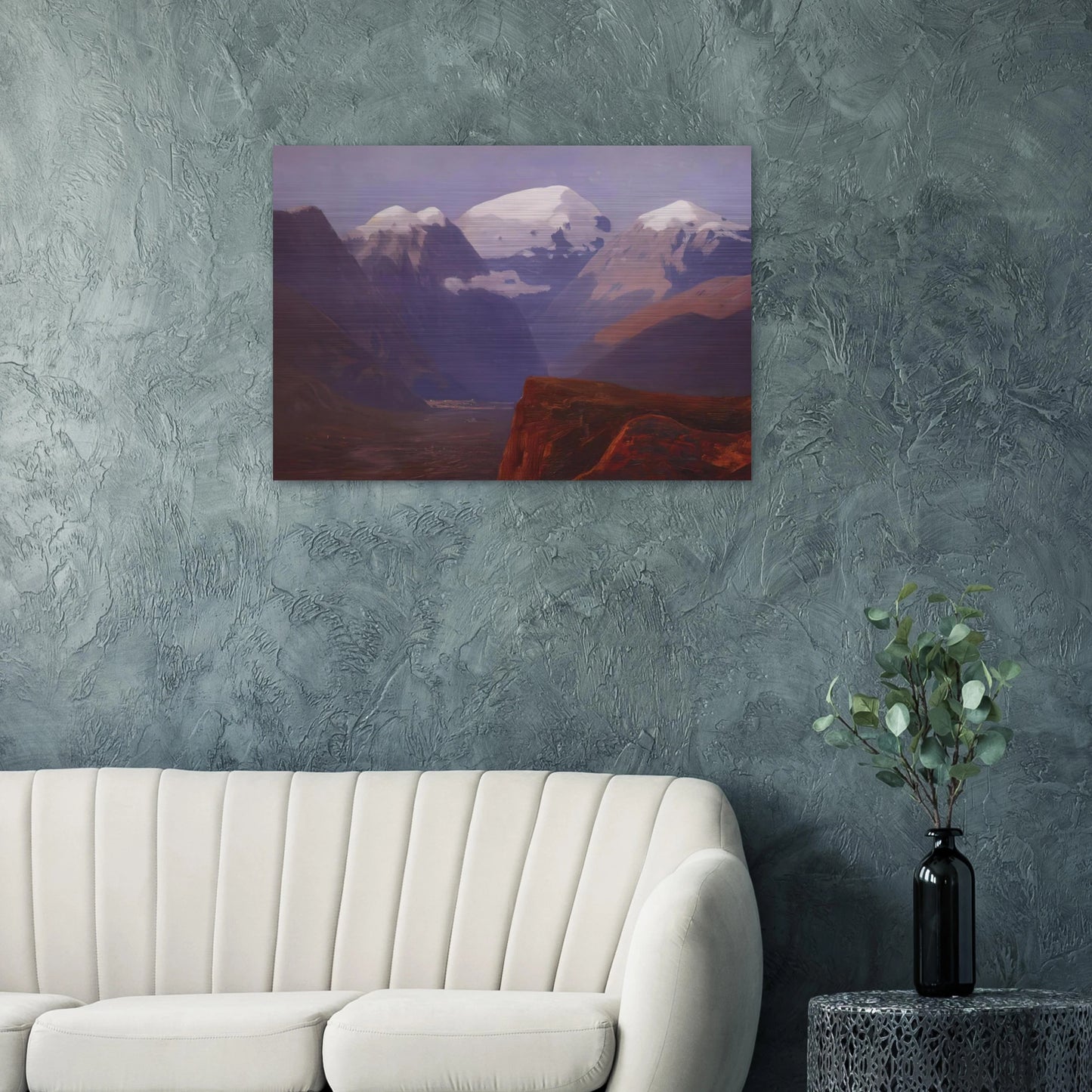 Snow tops - Arkhyp Kuindzhi Brushed Aluminum Print - 70x100 cm / 28x40 inches | Arkhyp Kuindzhi Aluminum Print | Arkhyp Kuindzhi Prints