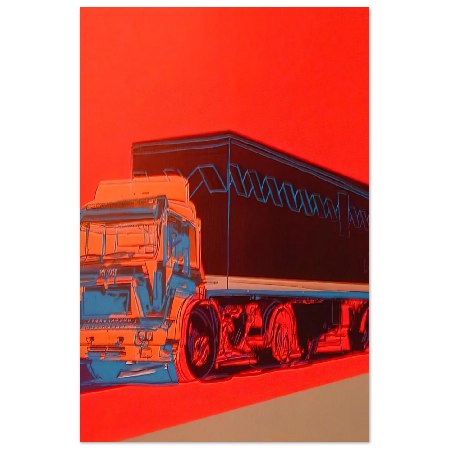 Andy Warhol - Truck Announcement Fine Art Poster - 40x60 cm / 16x24 inches