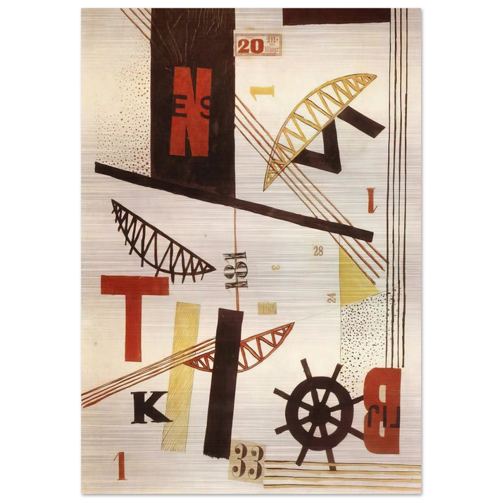 Hidak Bridges - Laszlo Moholy-Nagy Brushed Aluminum Print - 70x100 cm / 28x40 inches | Laszlo Moholy-Nagy Aluminum Print | Laszlo Moholy-Nagy Prints