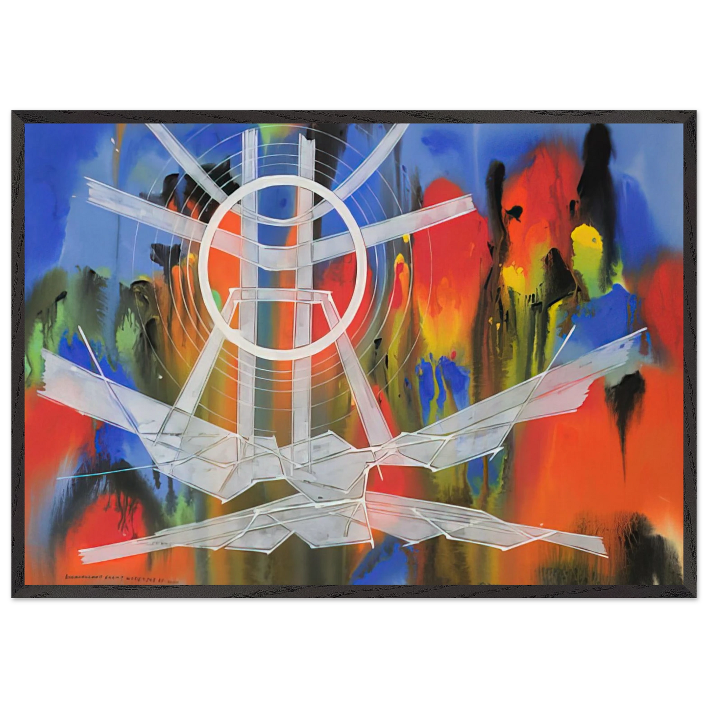 Significant Event Note - 1980 - Jimmy Ernst Framed Art Print – Black Wooden Frame - Default Title - -Framed Art Print