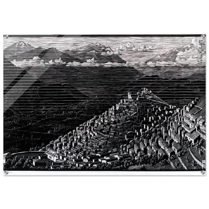 MORANO CALABRIA - MC Escher Acrylic Print - 70x100 cm / 28x40″ inches | Maurits Cornelis Escher Prints