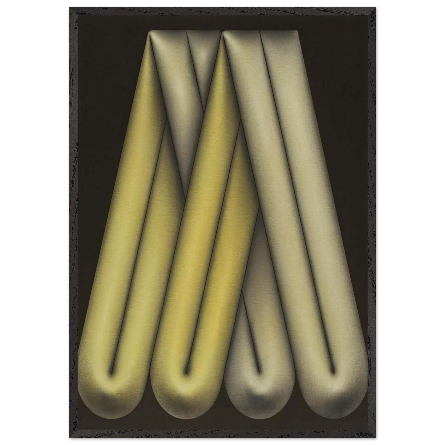 Anoz Amazona - 1984 - Omar Rayo 70x100 cm / 28x40 inches Framed Art Print – Black Wooden Frame