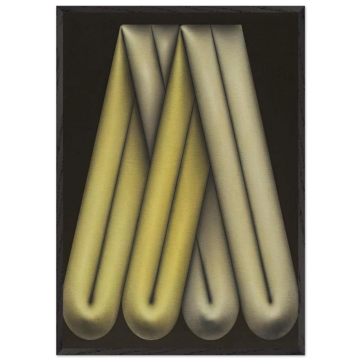 Anoz Amazona - 1984 - Omar Rayo 70x100 cm / 28x40 inches Framed Art Print – Black Wooden Frame