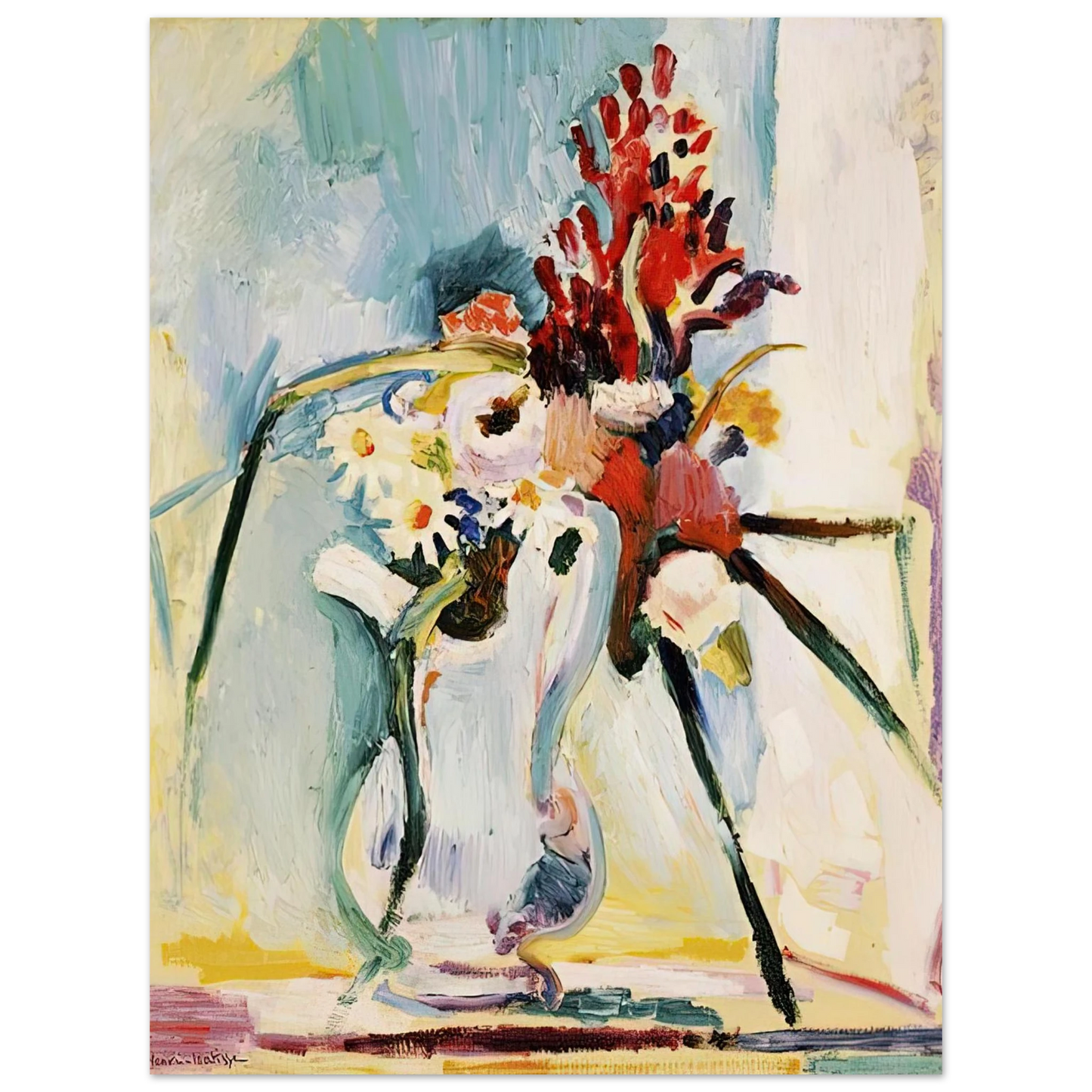 Henri Matisse - FLOWERS IN A PITCHER 1908 Fine Art Poster - Default Title