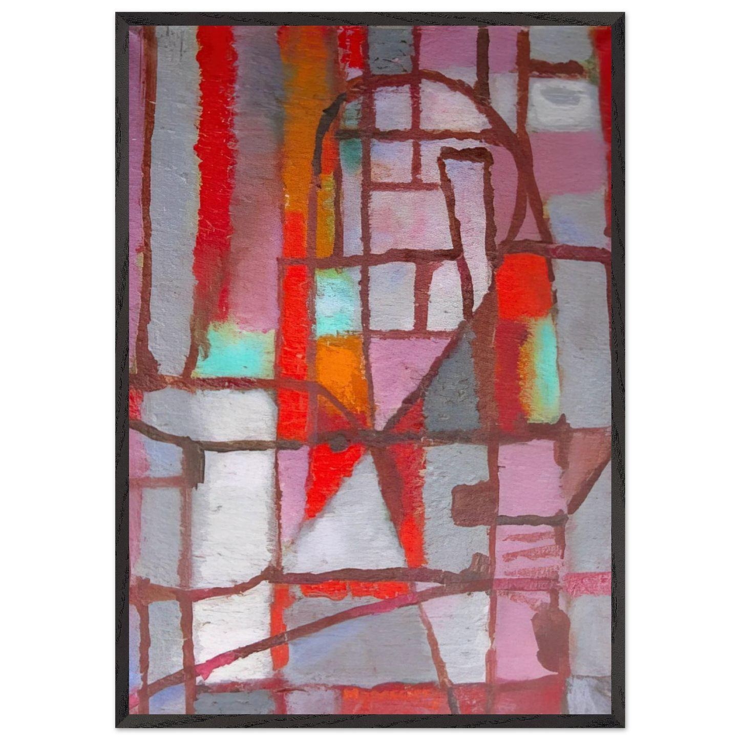 Untitled - 1946 N3 - Alfred Manessier Framed Art Print – Black Wooden Frame - Default Title - -Framed Art Print