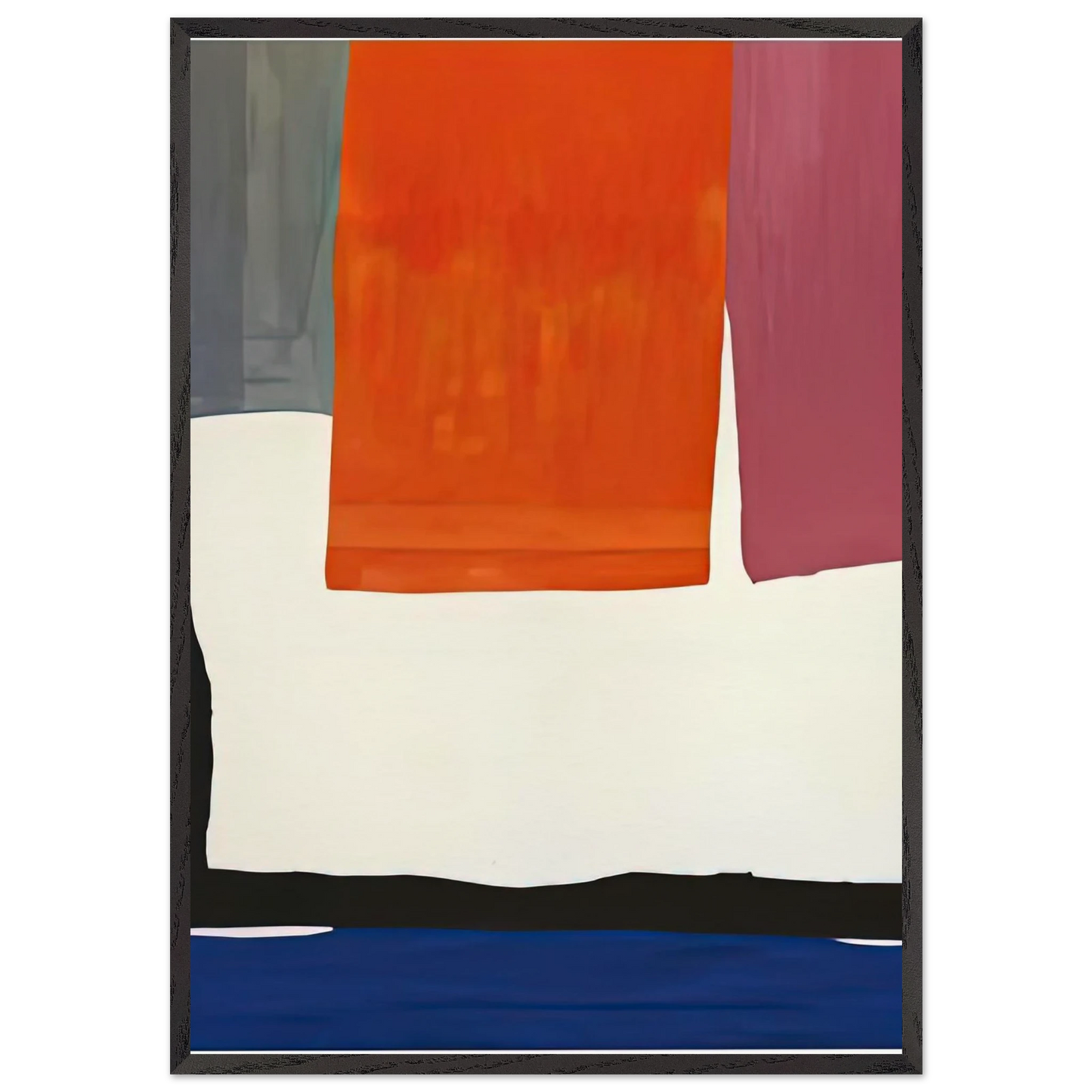 The Human Edge 1967- - Helen Frankenthaler 70x100 cm / 28x40 inches Framed Art Print – Black Wooden Frame