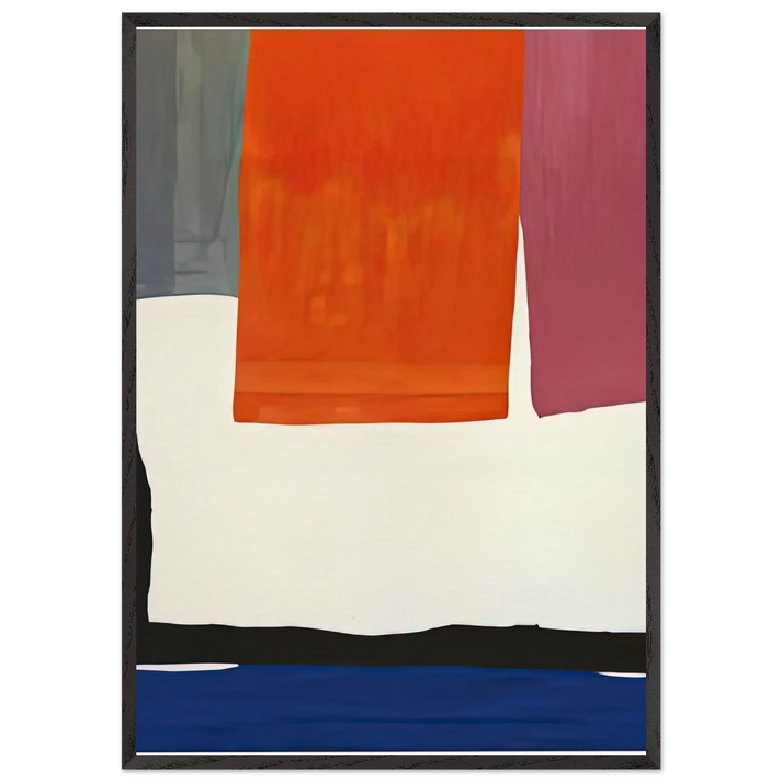 The Human Edge 1967- - Helen Frankenthaler 70x100 cm / 28x40 inches Framed Art Print – Black Wooden Frame