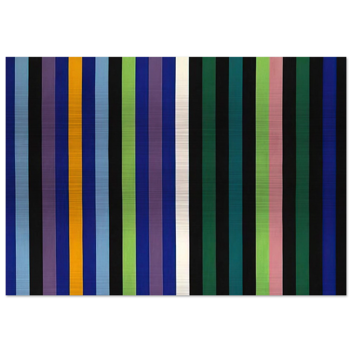 Two Part Blue - 1964 - Gene Davis Brushed Aluminum Print - 70x100 cm / 28x40 inches | Gene Davis Aluminum Print | Gene Davis Prints