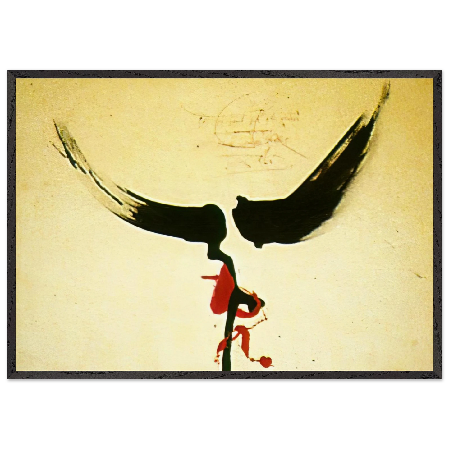 DALI S MOUSTACHE - Salvador Dali Framed Art Print – Black Wooden Frame - Default Title - -Framed Art Print