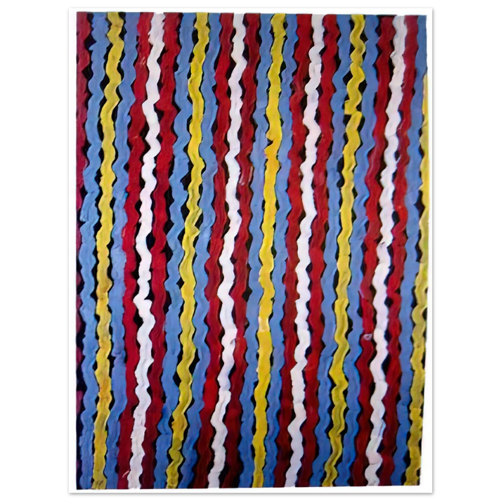 Clifford Possum Tjapaltjarri - Spear Dreaming - Native Art 75x100 cm / 30x40inches Fine Art Poster