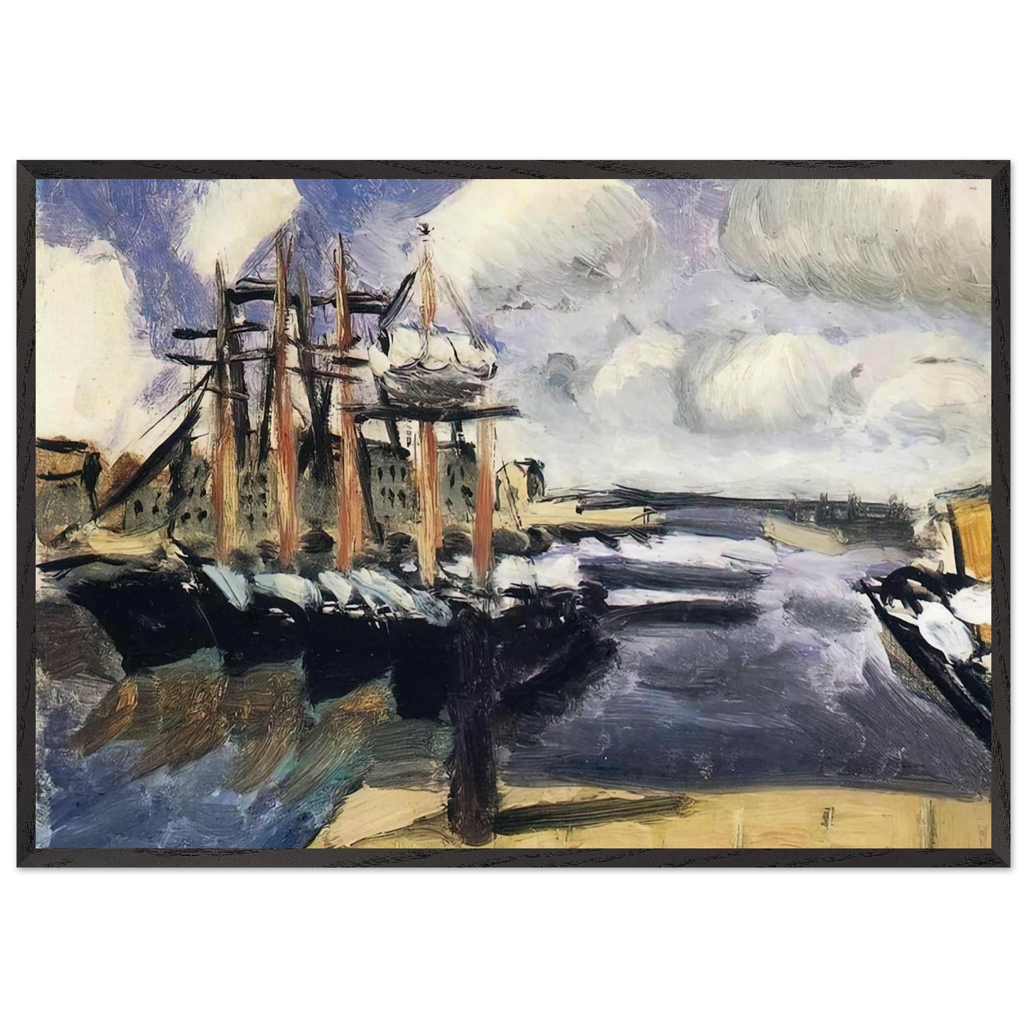 NOT IDENTIFIED 8 - Henri Matisse 70x100 cm / 28x40 inches Framed Art Print – Black Wooden Frame