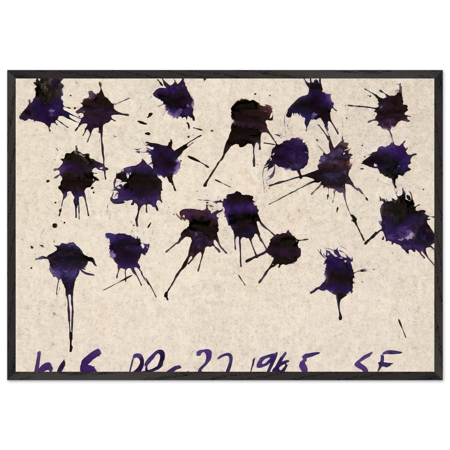 WS Dec 27 1965 SF - 1965 - William Saroyan 70x100 cm / 28x40 inches Framed Art Print – Black Wooden Frame