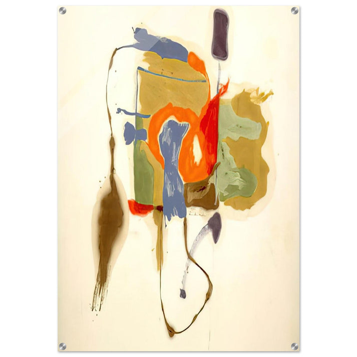 Blue Form in a Scene - 1961 - Helen Frankenthaler Acrylic Print - 70x100 cm / 28x40″ inches | Helen Frankenthaler Wall Art | Helen Frankenthaler Prints