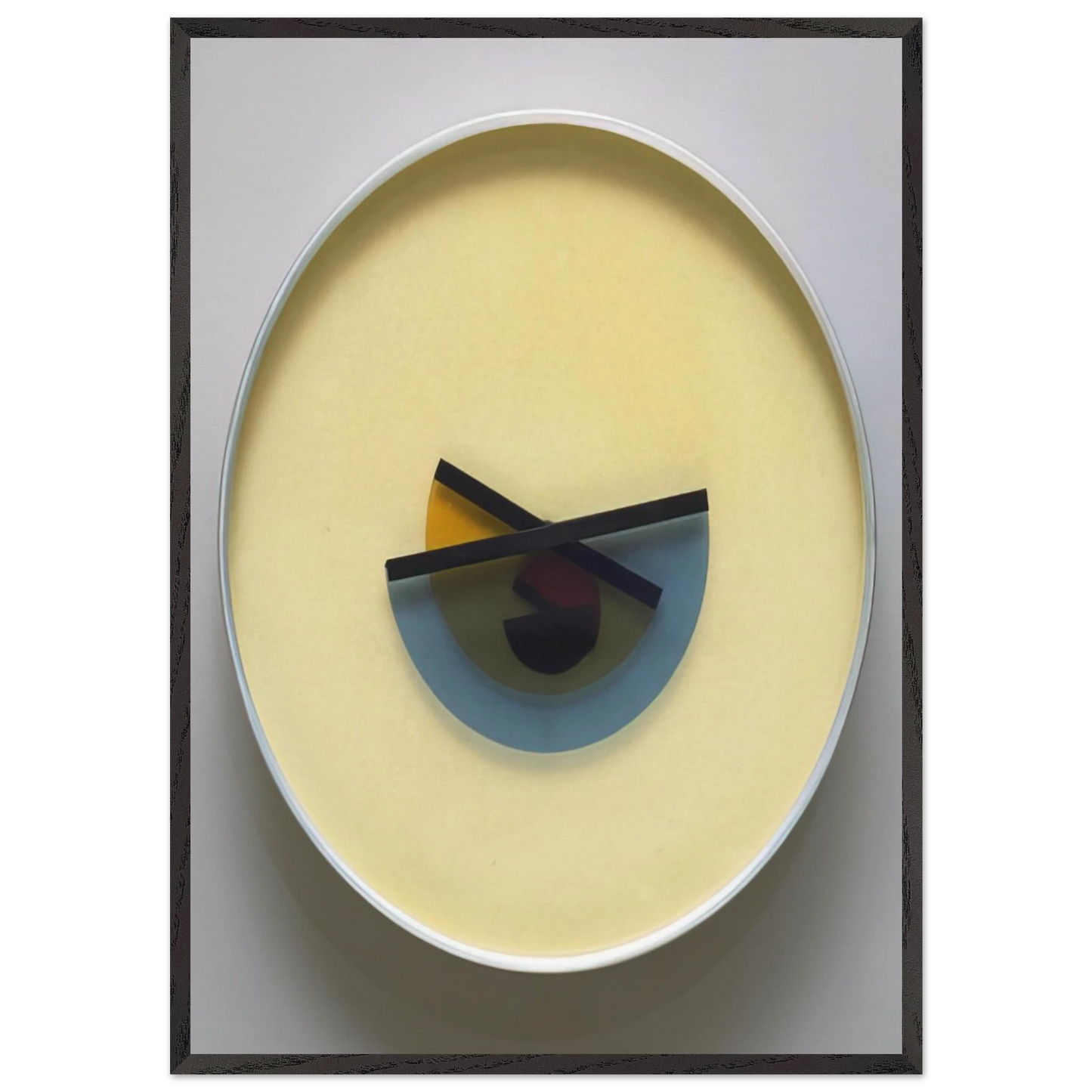 LOra X Clock - 1945 - Bruno Munari Framed Art Print – Black Wooden Frame - Default Title - -Framed Art Print