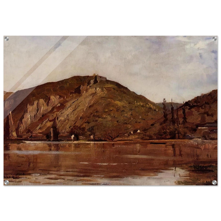 MEUSE RIVER AROUND NAMUR 1880 - Theo van Rysselberghe Acrylic Print - 70x100 cm / 28x40″ inches