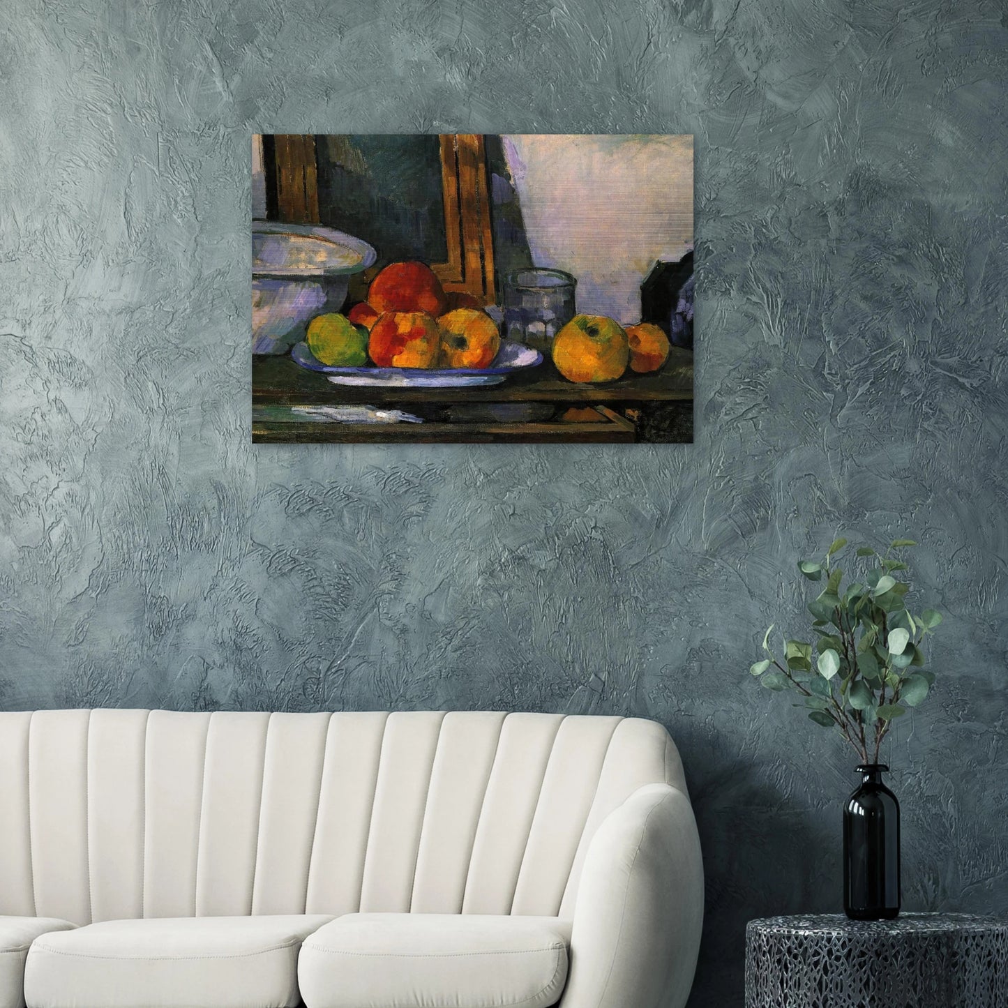 Still life with open drawer - Paul Cézanne Brushed Aluminum Print - 70x100 cm / 28x40 inches | Paul Cézanne Aluminum Print | Paul Cézanne Prints
