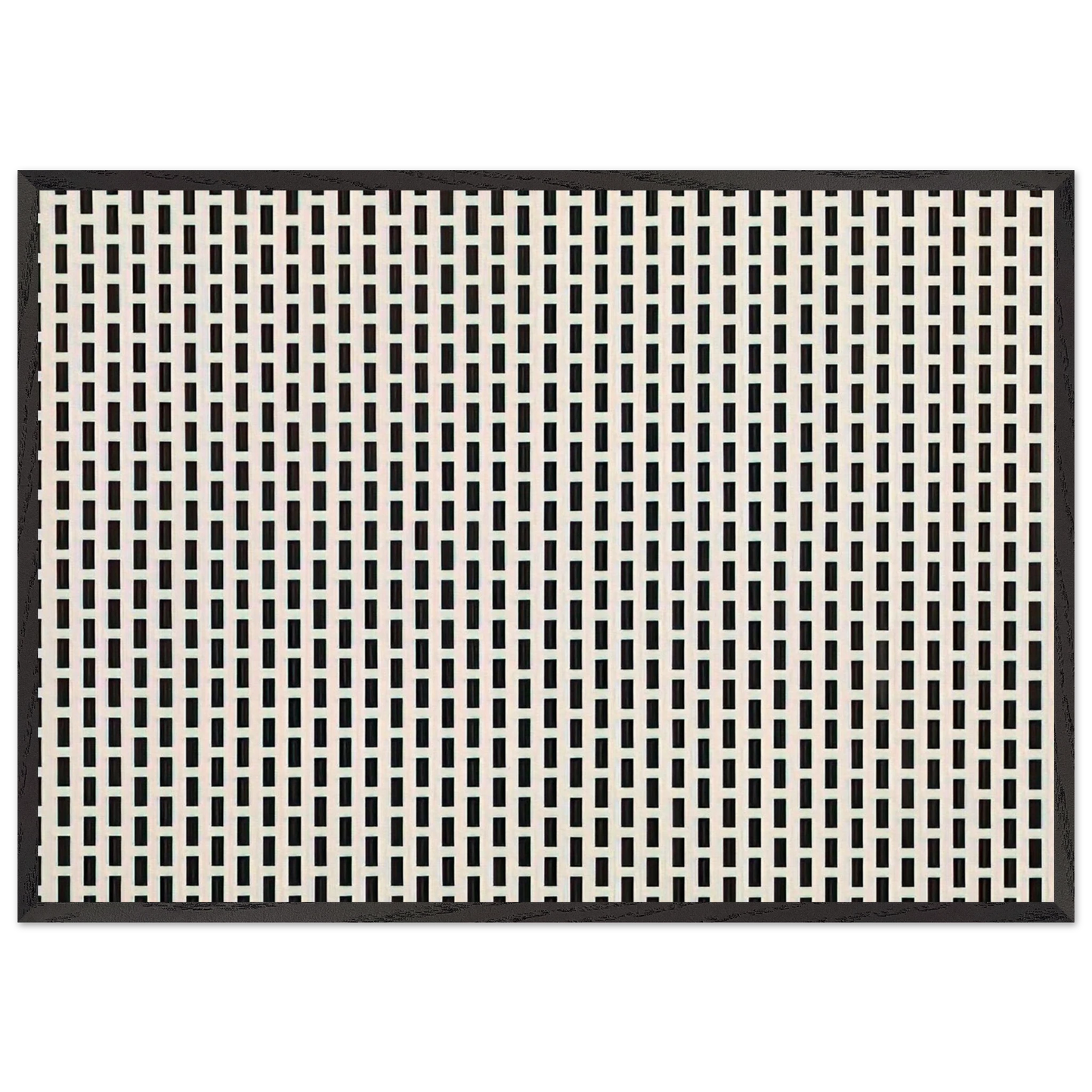 2 trames de carres1 trame de tirets - 1975 - Francois Morellet 70x100 cm / 28x40 inches Framed Art Print – Black Wooden Frame