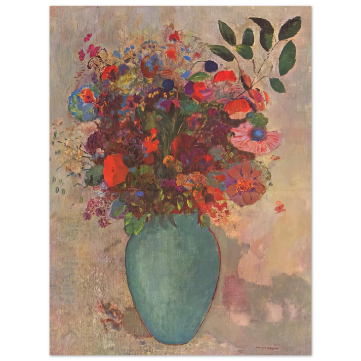 Odilon Redon - THE TURQUOISE VASE 75x100 cm / 30x40inches Fine Art Poster