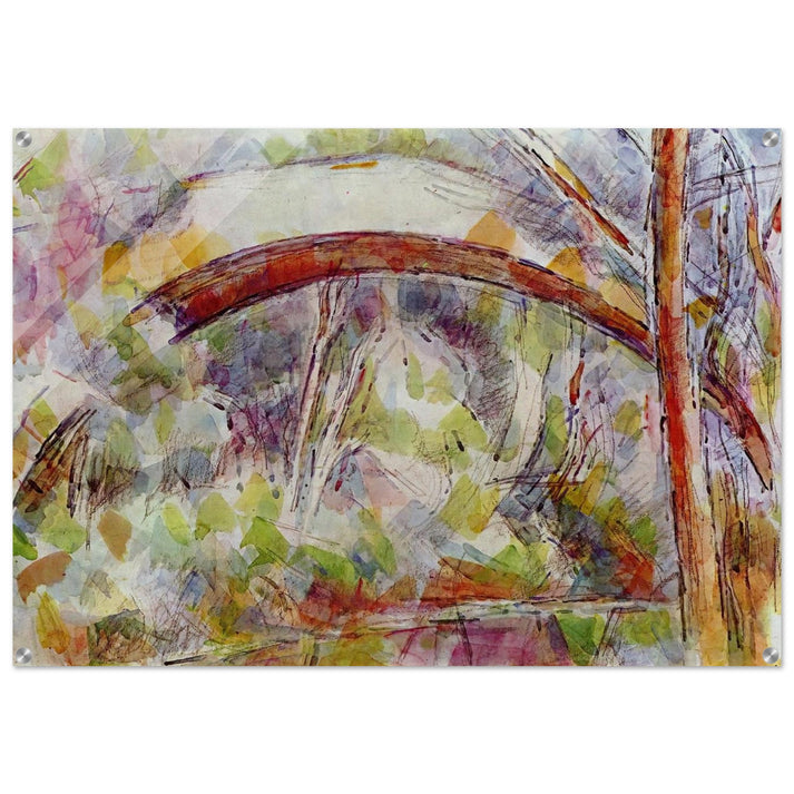 River at the bridge of the three sources - Paul Cézanne Acrylic Print - 70x100 cm / 28x40″ inches | Paul Cézanne Wall Art | Paul Cézanne Prints