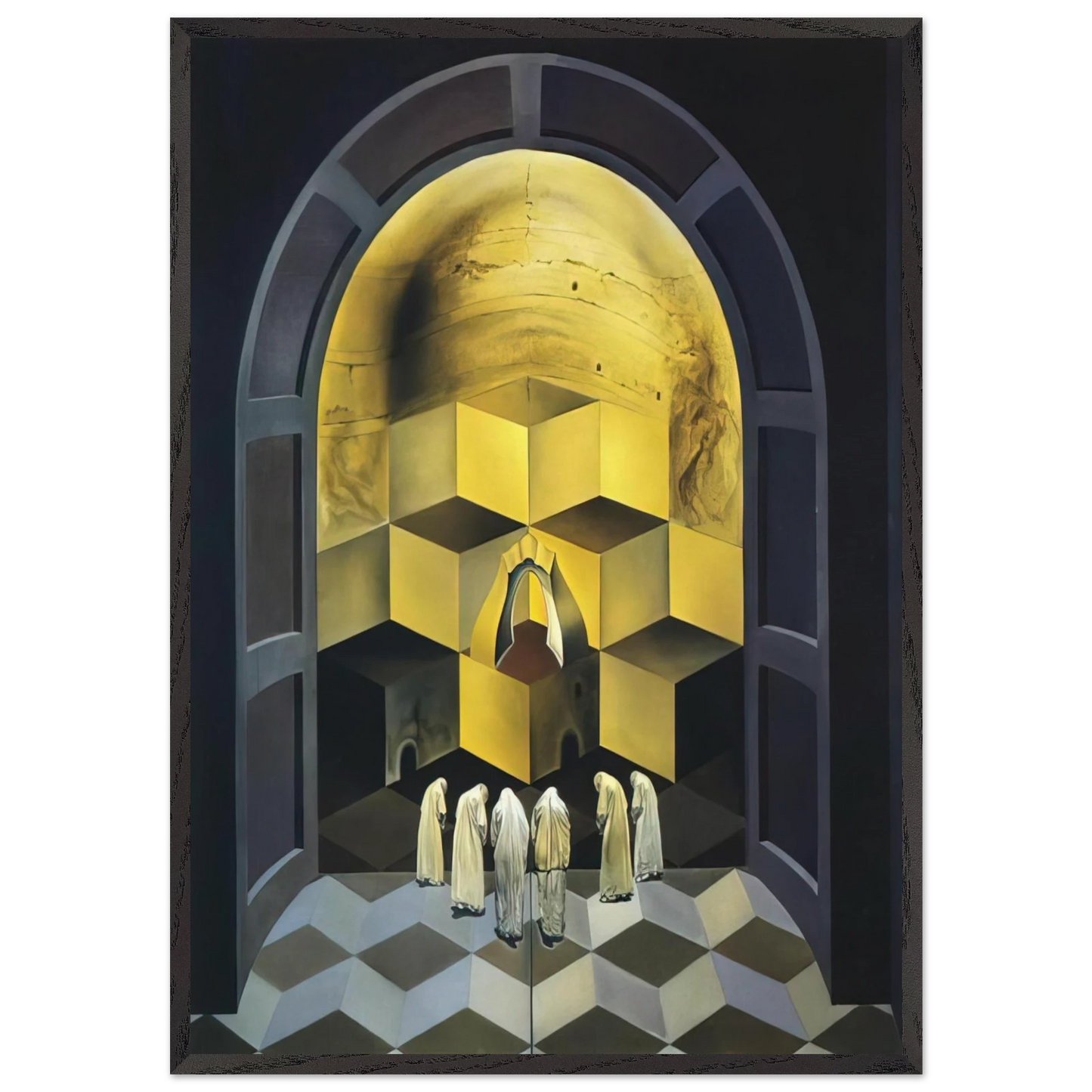 SKULL OF ZURBARAN - Salvador Dali Framed Art Print – Black Wooden Frame - Default Title - -Framed Art Print