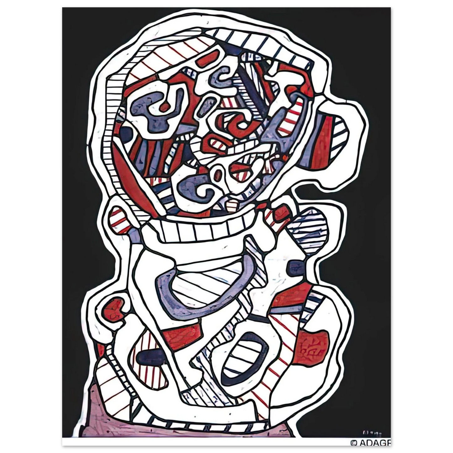 Jean Dubuffet - TEA VII Fine Art Poster - Default Title