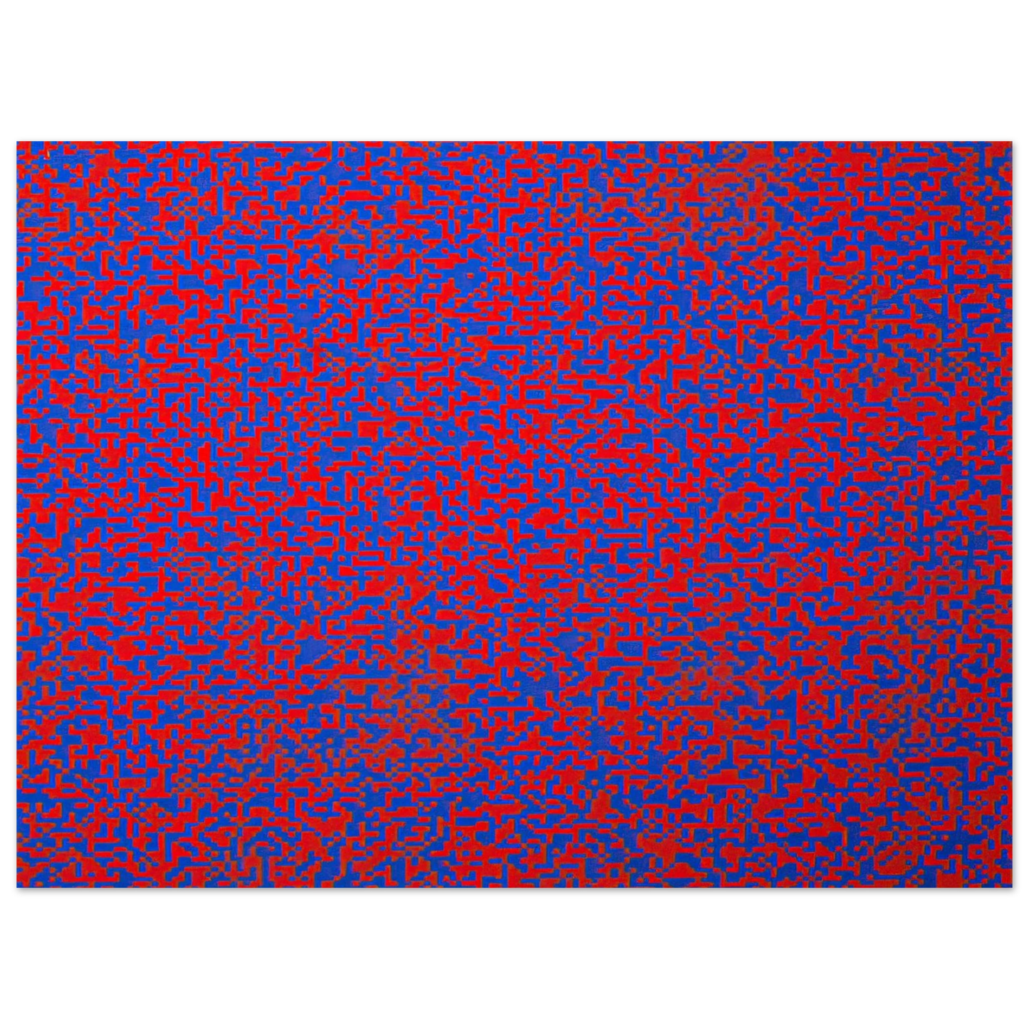 Francois Morellet - Random Distribution of 40,000 Squares Using the Odd and Even Numbers of a Telephone Directory detail - 1971 Fine Art Poster - Default Title