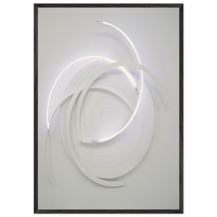 Lunatique compact n 3 - 1996 - Francois Morellet 70x100 cm / 28x40 inches Framed Art Print – Black Wooden Frame