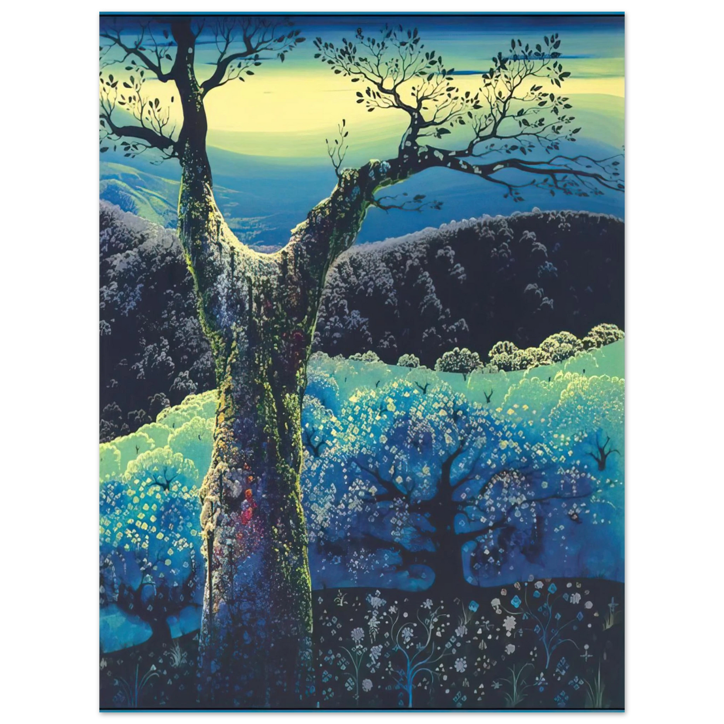 Eyvind Earle - Orchard in Bloom Fine Art Poster - Default Title