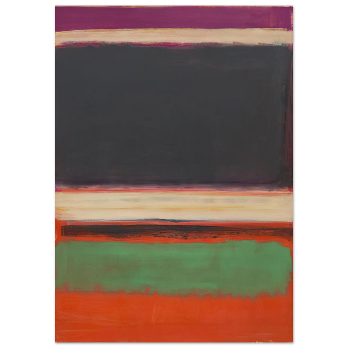 Mark Rothko - No.3No.13 Magenta, Black, Green on Orange - 1949 Wall Art - 60x80 cm / 24x32 inches - Premium Wooden Framed Poster With Fine Art Paper - Wood frame