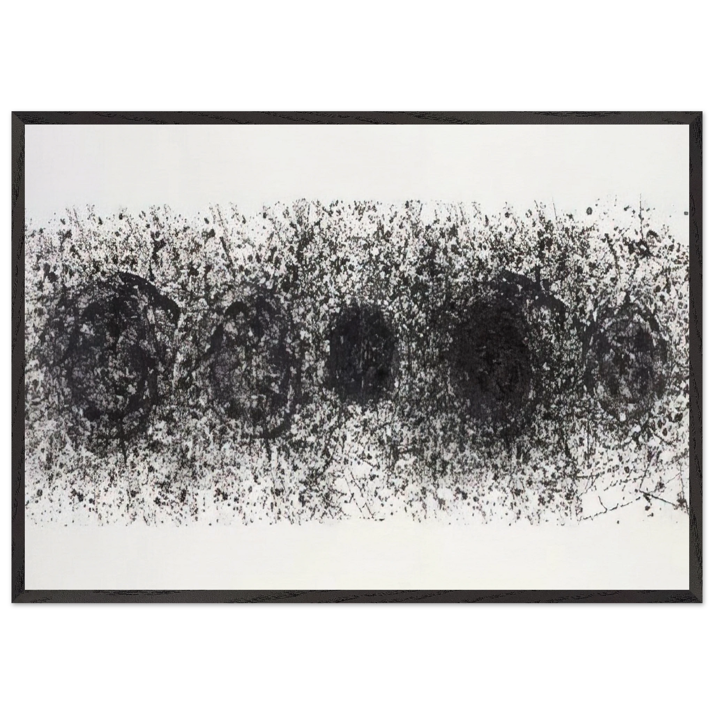 Straight Line of the Sun L L187 - Sam Francis 70x100 cm / 28x40 inches Framed Art Print – Black Wooden Frame