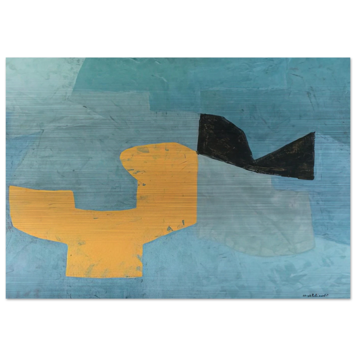 Composition - 1955 - Serge Poliakoff Brushed Aluminum Print - 70x100 cm / 28x40 inches | Serge Poliakoff Aluminum Print | Serge Poliakoff Prints