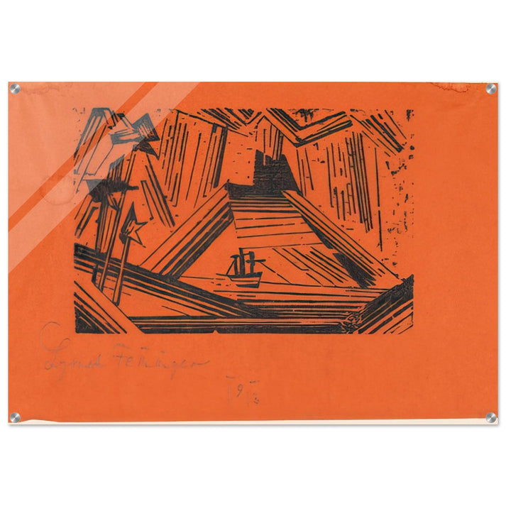 VOLCANO VULKAN 1919 - Lyonel Feininger Acrylic Print - 70x100 cm / 28x40″ inches